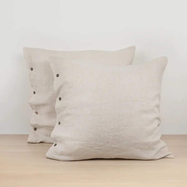 Heveya Linen Throw Pillow Cases